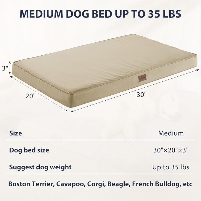 BFPETHOME Outdoor Waterproof Dog Bed for Large Dogs, Washable Cover, 30" | Outdoor & Indoor Use, Waterproof, For Medium, Large, Extra Large Dogs, Orthopedic, Egg Crate Foam, Up to 35 lbs - Image 4