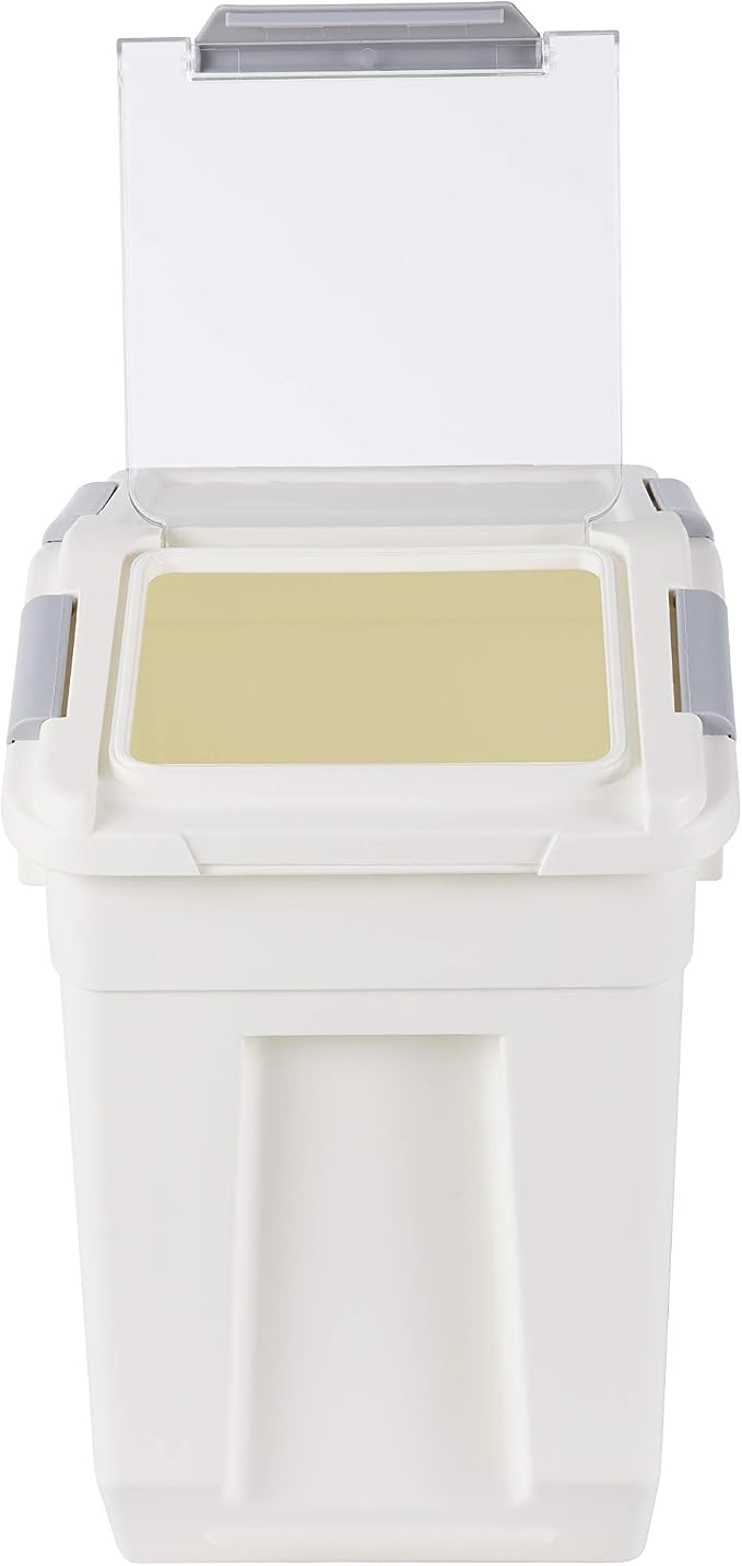 EonTone [2-Pack] 30 lbs Rice Storage Container, 15L Airtight Food Bin with Wheels for Flour, Pet Food - Image 2