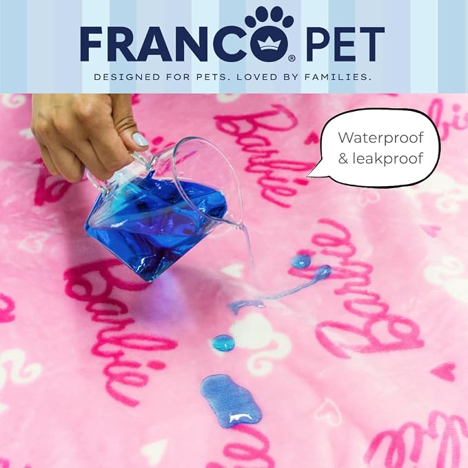 Barbie Waterproof Dog Bed Cover, Large 40x50 Pet Blanket for Furniture Bed Couch Sofa, (Officially Licensed) by Franco - Image 4