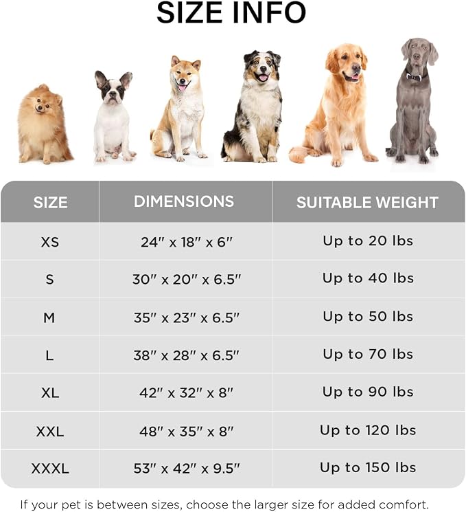 MADE 4 PETS Orthopedic Dog Bed for Large Dogs, Supportive Foam Big Large Pet Bed Sofa with Washable Removable Cover, Waterproof Dog Couch Bed, Non-Slip Bottom and Egg-Crate Foam, Grey - Image 7
