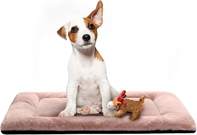Dog Crate Pad Washable Dog Bed for Crate Medium Cozy Mat 30-Inch Pink | Ultra Soft Kennel Pad,Anti-Slip Bottom,Fits for Most Metal Crates,Comfortable Sleeping Pet Mat by VERZEY