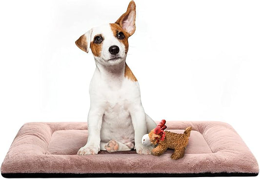 Dog Crate Pad Washable Dog Bed for Crate Medium Cozy Mat 30-Inch Pink | Ultra Soft Kennel Pad,Anti-Slip Bottom,Fits for Most Metal Crates,Comfortable Sleeping Pet Mat by VERZEY