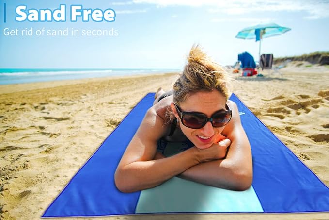 2 Pack Microfiber Lightweight Beach Towel 71"x32" Oversized Extra Large Thin Sand Free Towels Travel Swim Pool Yoga Gym Camping for Adults Women Men Beach Essentials Accessories Vacation Gift - Image 4