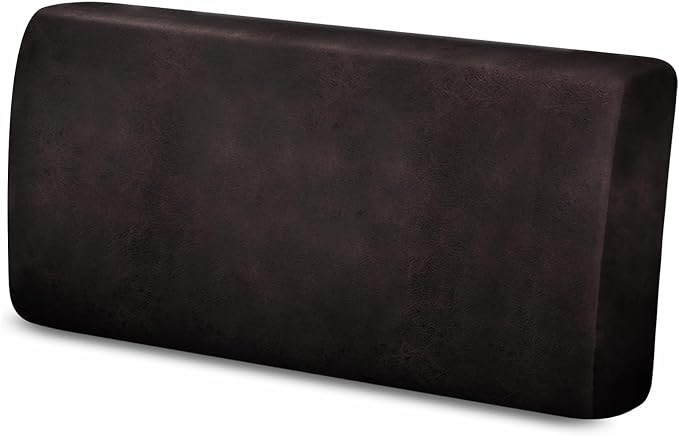 molasofa Leather Like Couch Cushion Covers Sofa Slipcovers Sets Furniture Protector Covers for Sectional Armchair Loveseat Stretch Spandex Fabric, Machine Washable (1 Cushion Loveseat, Chocolate) by Molasofa