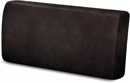 molasofa Leather Like Couch Cushion Covers Sofa Slipcovers Sets Furniture Protector Covers for Sectional Armchair Loveseat Stretch Spandex Fabric, Machine Washable (1 Cushion Loveseat, Chocolate) by Molasofa