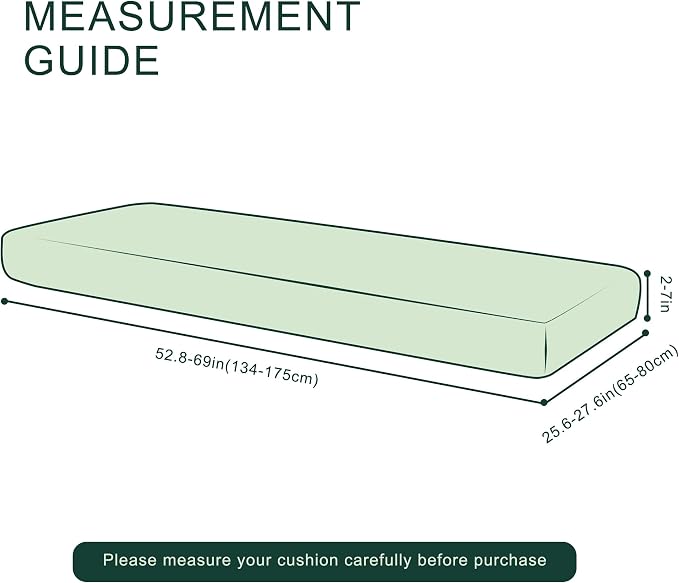 Hokway Couch Cushion Covers Stretch Cushion Covers Sofa Seat Cushion Slipcover Cushion Protector(Celadon, Large) - Image 3
