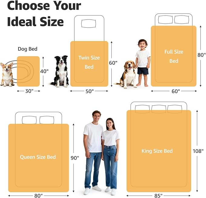 LOOBANI Waterproof Pet Blanket for Couch, Throw Size 50"x60", Yellow | Double-Side Flannel Reversible, Liquid Pee Proof Stain-Proof for Furniture Protection, Ideal for Medium Large Dogs Bed Crate - Image 6