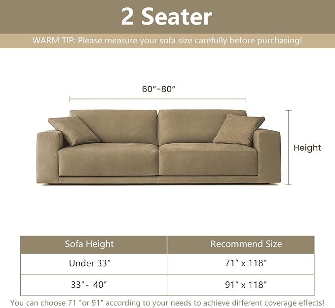 MYSKY HOME Loveseat Cover Moss Green Couch Cover Sectional Couch Covers for 2 Cushion Couch Sofa Thick Universal Chenille Sofa Cover with Tassel Durable Furniture Protector for Dogs 91" x 118" - Image 5