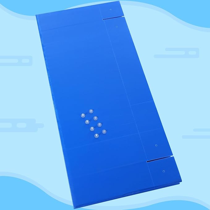 Thyle 2 Pcs Guinea Pig Cage Liner Corrugated Plastic Cage Liner Base 2 x 4 Panel Size 55" L x 27" w Guinea Pig Cages Bottom for Small Animals Hedgehogs Rabbits Cages Tray Blue - Image 3
