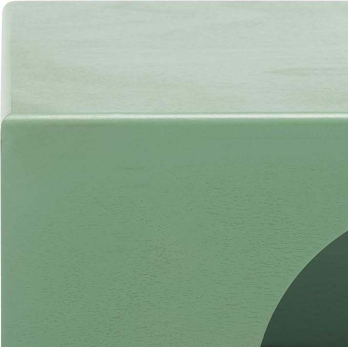 SAFAVIEH Home Collection Bean Mid-Century Sage Green Square Covered Cave Small Pet Cat Bed (Fully Assembled) - Image 9