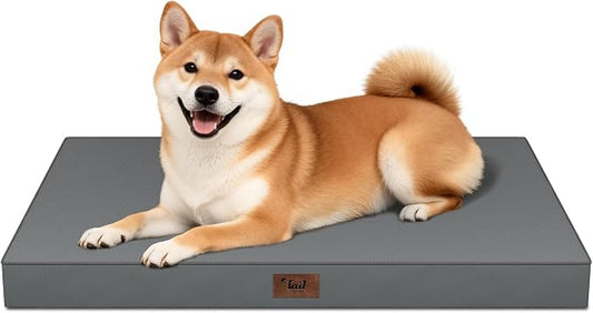 Outdoor Waterproof Orthopedic Dog Bed for Medium Size Dogs | Egg Crate Foam for Joint Support, Fits 36x23 Crates, TPU Waterproof Layer, Machine Washable 1680D Oxford Cover, Up to 50 lbs by TailStories