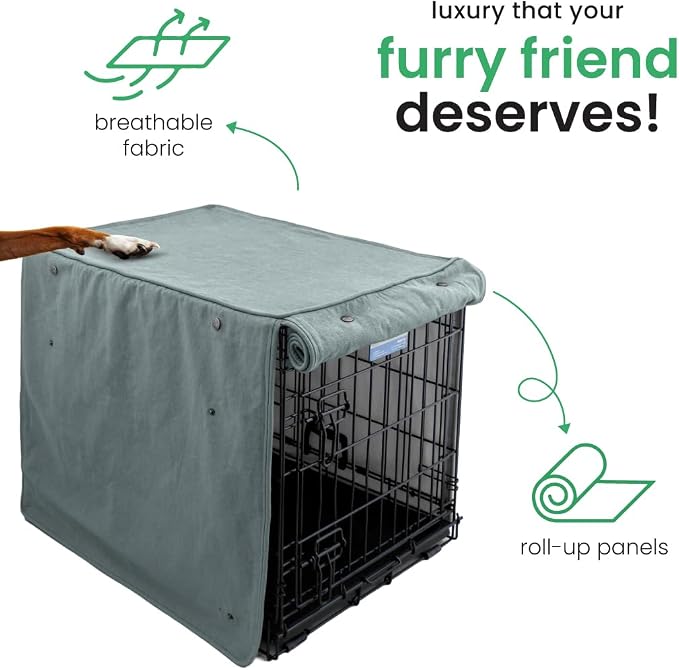 Molly Mutt Quiet Light Dog Crate Cover, GOTS-Certified 100% Organic Cotton Canvas Cover for Dog or Puppy Kennel and Cage, Washable, Free of Harmful Chemicals, X-Large, Fits 42"x28"x31" Crate - Image 5