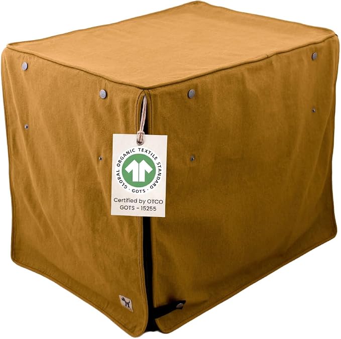 Molly Mutt Fast Car Dog Crate Cover, GOTS-Certified 100% Organic Cotton Canvas Cover for Dog or Puppy Kennel and Cage, Washable, Free of Harmful Chemicals, XX-Large, Fits 48"x30"x33" Crate by MollyMutt