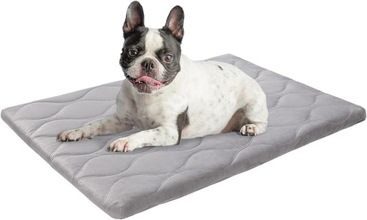 BEAUTYZOO Dog Crate Pad for Medium Dogs, Washable & Detachable Kennel Mat, Anti-Slip Soft Fluffy Puppy Bed for Crate, Cage, and Car Travel, Cozy Sleeping Mattress, 30x20 Inches, Gray by BEAUTYZOO