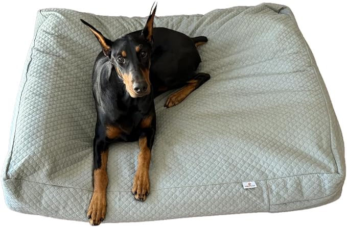 4Knines Luxury Dog Bed Cover – Waterproof Cover for Dog Bed – Heavy Duty Quilted Material – Durable, Machine Washable – USA Based Brand – Extra Large (Fog) by 4Knines