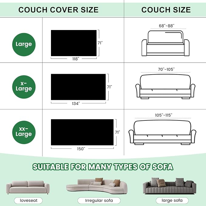 STACYPIK Boho White Geometric Sofa Cover Dog Couch Cushion for Pets L Shape Sofa Slipcovers Non Slip Couch Cover for Sectional Oversized Sofa Protector for 2 Cushion Couch Sofa Throws Blanket-71X118IN - Image 5