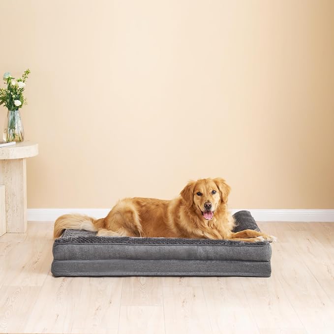 EHEYCIGA Extra Large Dog Bed Othorpedic, Memory Foam XL Dog Bed with Washable Removable Cover, Waterproof Pet Sofa Couch XLarge Size Dogs with Nonskid Bottom, 44x32x6.5, Dark Grey - Image 9