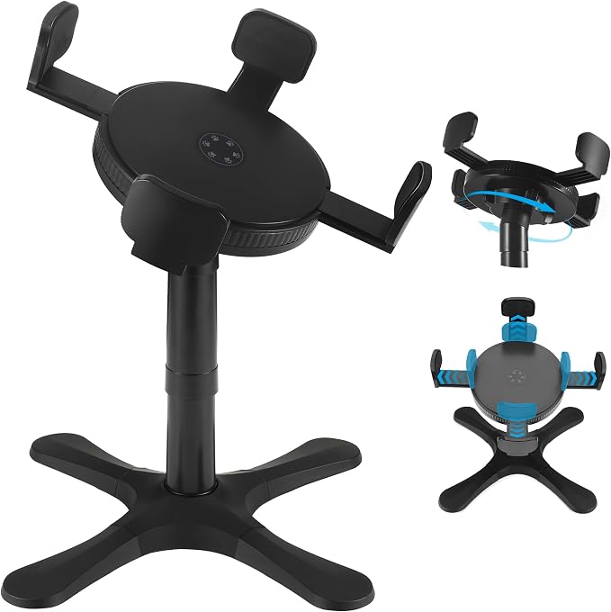 Dog Bowls Elevated Adjustable Stand, Raised Bowl with 3 Heights & Tilted Feeding Stand, Compatible with Various Bowls, for Medium & Large Breeds (1 Pack) Black by KMXASP