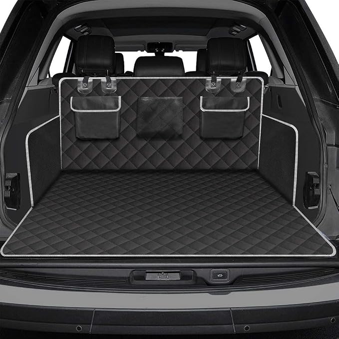 Waterproof SUV Cargo Liner for Nissan Pathfinder 1985–2025 2026 R53, Heavy Duty Pet Trunk Cover with Bumper Flap Protector, Non Slip,Dog Car Travel Mat,Orange - Image 7