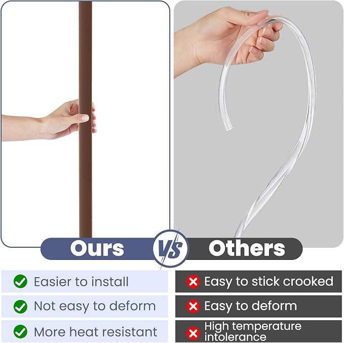 2PCS Wall Corner Protectors Guards - Self Adhesive Corner Protector & Corner Guards for Walls Edge Protection, Easy to Apply - No Tools Needed(Brown, 35.4"x1.18") - Image 7