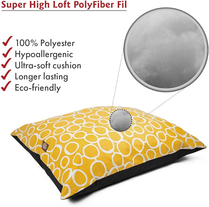 Majestic Pet Rectangle Medium Dog Bed Washable – Non Slip Comfy Pet Bed – Dog Crate Bed Super Value Pillow Dog Bed – Dog Kennel Bed for Sleeping - Dog Bed Medium Breed 35 x 28 Inch – Fusion Yellow - Image 3