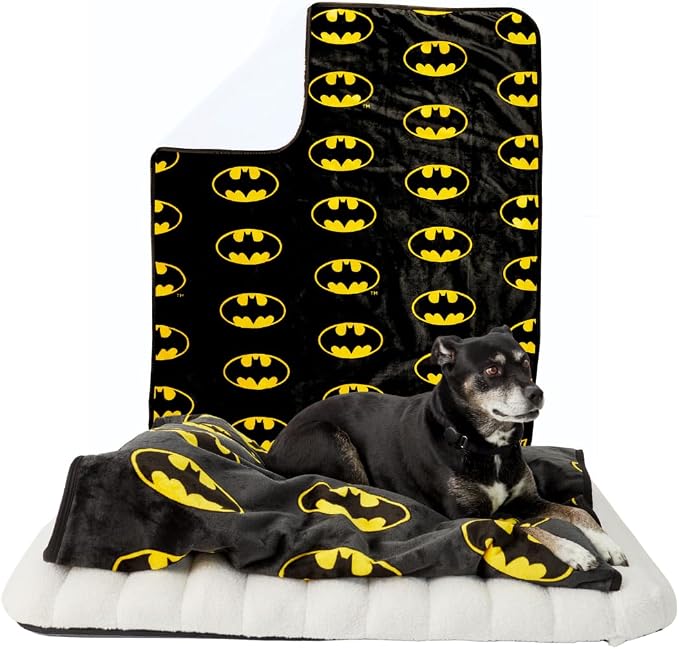 Batman DC Comics Waterproof Dog Bed Cover, Large 40x50 Pet Blanket for Furniture Bed Couch Sofa, (Officially Licensed) by Franco by Franco