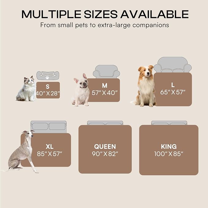Luciphia Waterproof Blanket for King Bed Reversible Fleece Couch Cover | Reversible waterproof pet blanket soft fleece machine washable protect couch bed, Khaki-thicken 100" x 82" - Image 7