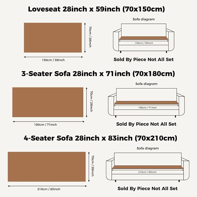 Couch Covers for Dogs, Washable Sofa Couch Cover for Pet, Couchs Covers for Cushion Sofa Pet Friendly, Non Slip Sofa Cover (27.6''*82.7''/70 x 210cm) Thickened Version - Image 5