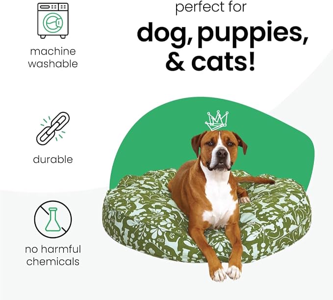 Molly Mutt Amarillo by Morning Dog Bed Duvet Cover, GOTS-Certified 100% Organic Cotton Canvas Cover for Dog, Puppy, or Cat Bed, Durable, Washable, and Free of Harmful Chemicals, Round, 36"x5" - Image 3