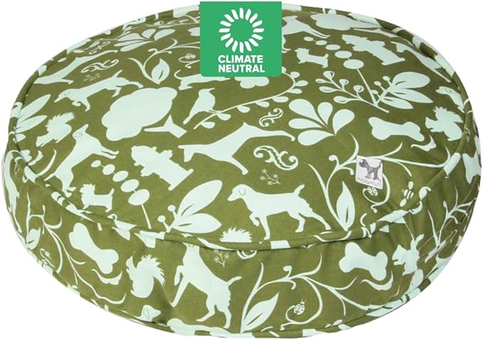 Molly Mutt Amarillo by Morning Dog Bed Duvet Cover, GOTS-Certified 100% Organic Cotton Canvas Cover for Dog, Puppy, or Cat Bed, Durable, Washable, and Free of Harmful Chemicals, Round, 36"x5" by MollyMutt