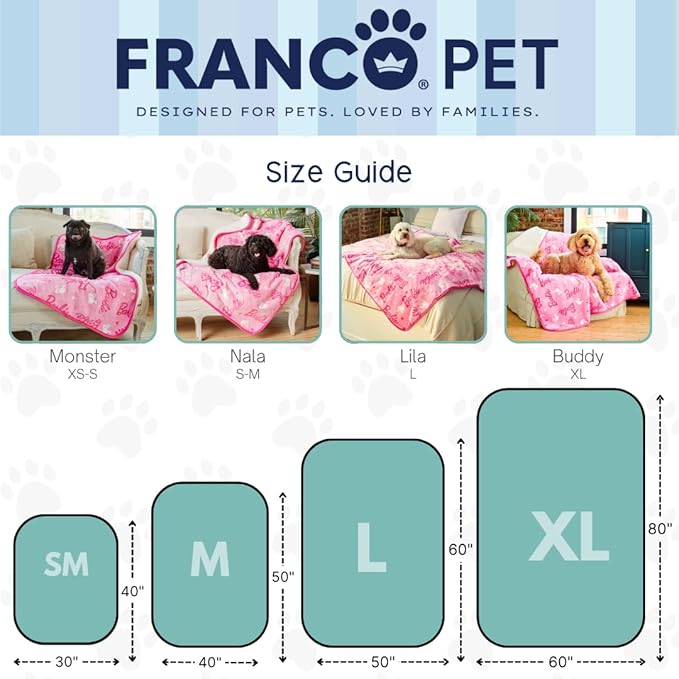 Barbie Waterproof Dog Bed Cover, Large 30x40 Pet Blanket for Furniture Bed Couch Sofa, (Officially Licensed) by Franco - Image 3