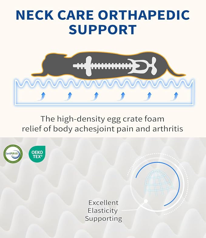 Made4pet Dog Bed Orthopedic Dog Sofa for Large Dogs,Supportive Foam Pet Cushions Bed with Washable Removable Cover, Egg-Crate Foam, Waterproof Lining Bottom, Brown, 35 * 23 * 6.5 Inch - Image 5