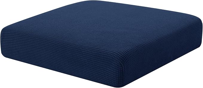Hokway Stretch Couch Cushion Slipcovers Reversible Cushion Protector Slipcovers Sofa Cushion Protector Covers(Darkblue, Small) by Hokway