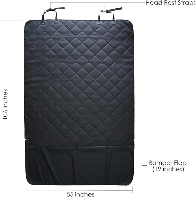 Pet Cargo Liner Cover for Dogs SUV Cars Waterproof Non Slip Universal Fit with Bumper Flap Extra Large - Image 3