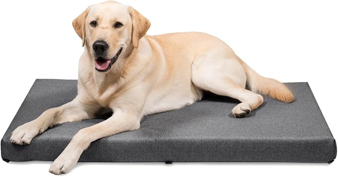 K9 Ballistics Tough Ripstop Orthopedic Crate Bed, 29 x 18, Titanium | Durable Kennel Pad with Washable Cover for Puppies and Small Dogs, Fits 30" Wire Crate by K9Ballistics