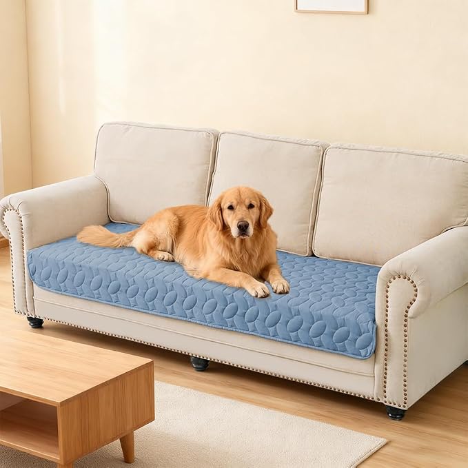 Ameritex Waterproof Pet Bed Cover Anti-Slip Dog Bed Blanket for Sofa and Furniture Waterproof New Pattern Design (Lightblue, 30x53 Inch (Pack of 1)) - Image 6
