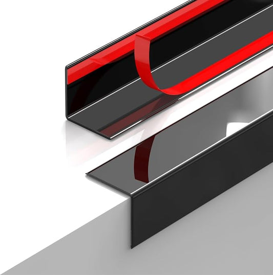 2PCS Wall Corner Protectors Guards - Self Adhesive Corner Protector & Corner Guards for Walls Edge Protection, Easy to Apply - No Tools Needed(Black, 35.4"x1.18") by GuardYourHomeEmbraceSafety