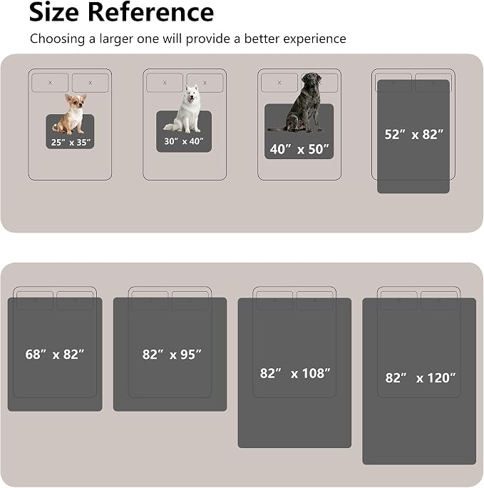 Waterproof Blanket - Reversible Dog Throw as Furniture Protector | Soft Velvet & Flannel, TPU Leak-Proof Liner, Machine Washable, Fits Couch and Bed, 68" x 82", Black/Lightgrey - Image 6