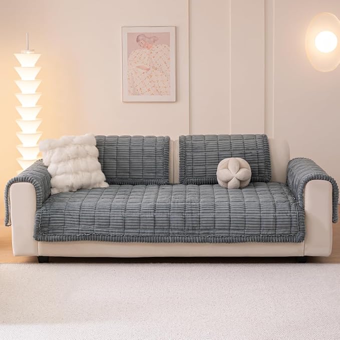 Awjcsv Couch Covers for Dogs Washable, Non Slip Sofa Protector Pet Friendly | Thick, Soft Furniture Cover, Against Pets Hair & Scratch, Fits Leather and Fabric Couches, 35" X 70.9" - Image 2