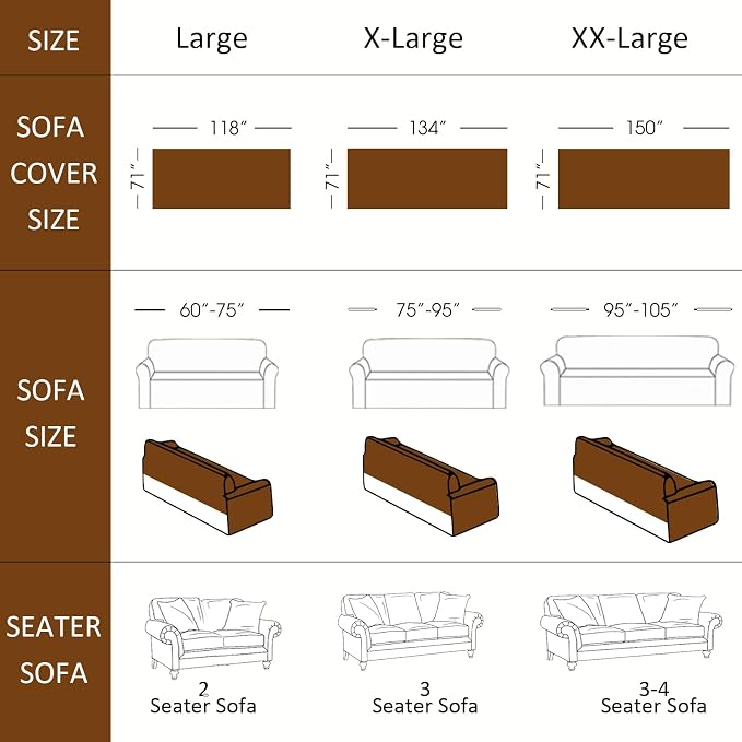 VClife Boho Couch Cover, Aztec Sofa Cover for Dog, Non Slip Washable Couch Covers for 2 Cushion Couch Sofa, Reversible Triangle Geometric Loveseat Cover Furniture Protector (Black-Pumpkin, 71" x 118") - Image 2