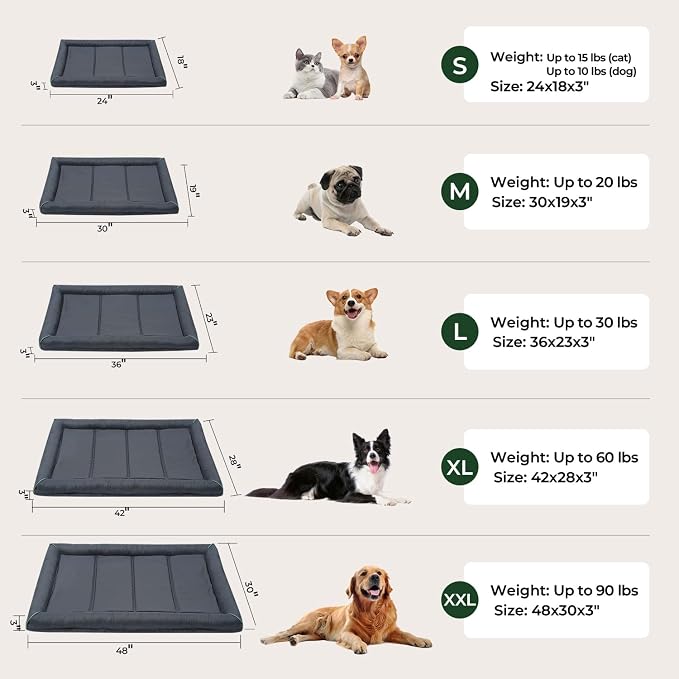 BALANCE Oxford Dog Bed for Large Dogs, Waterproof Dogs Crates Pad Outdoor Dog Crate Mat, Wipe Clean & Easy Rinse, 36 inch - Image 9
