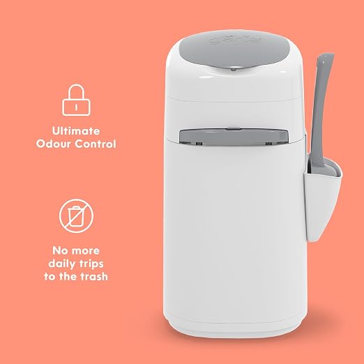 Litter Genie Style Pail Cat Litter Box Waste Disposal System for Odor Control Includes 1 Square Refill Bag - Image 2