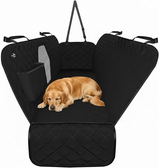Active Pets Dog Car Seat Cover for Back Seat, Waterproof Pet Protection Hammock, SUV Truck Car Backseat Protector with Safety Features, XL, Black by ActivePets