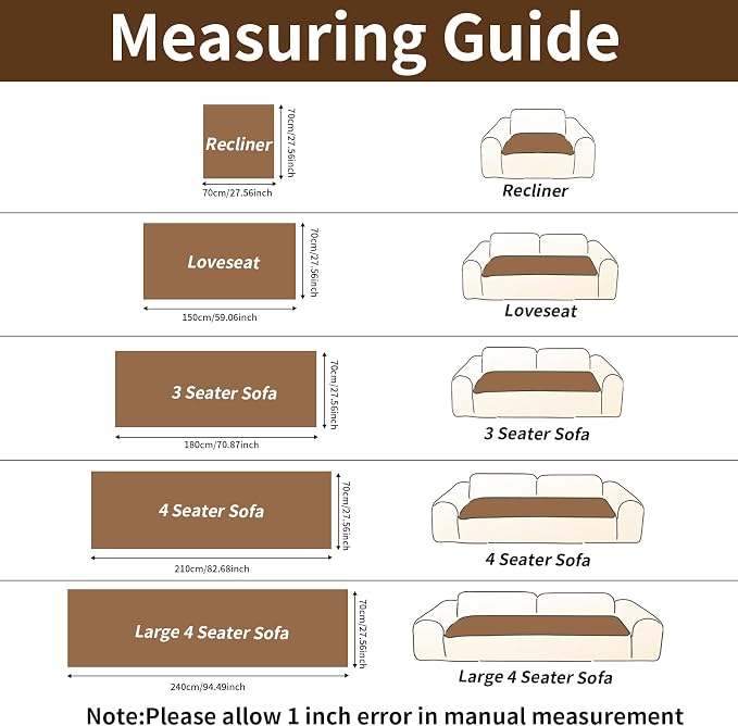 Plush Sofa Cover, Pet Couch Covers for Recliner&Chair, Sofa Covers for Pets Washable, Non-Slip Christmas Couch Cover for Dogs, Dog Couch Protecto for Christams(1PC, Dark Brown, 27.6"×27.6") - Image 6