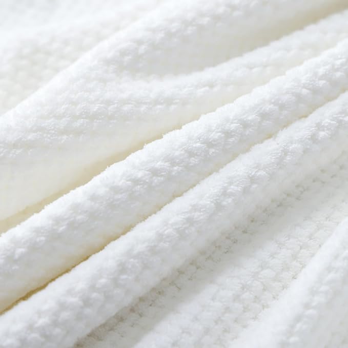 40x80 Inches Bath Sheets Towels for Adults Oversized Bath Towels Extra Large Luxury Super Soft Absorbent Quick Dry Microfiber (White, 2PCS) - Image 6