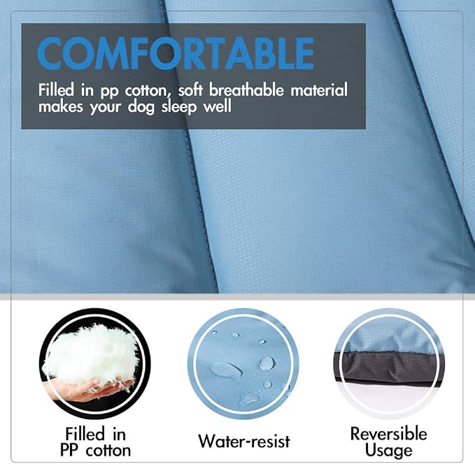 CHEERHUNTING Outdoor Dog Bed, Waterproof, Washable, Large Size, Durable, Water Resistant, Portable and Camping Travel Pet Mat - Image 4