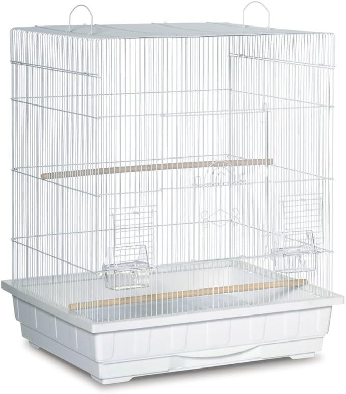 Prevue Pet Products Square Top Parakeet Cage, White by PrevuePetProducts