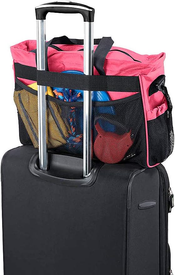 Mobile Dog Gear, Day Away Tote, Dog Travel Bag, Includes 3 Cup Food Holder, Pink - Image 4
