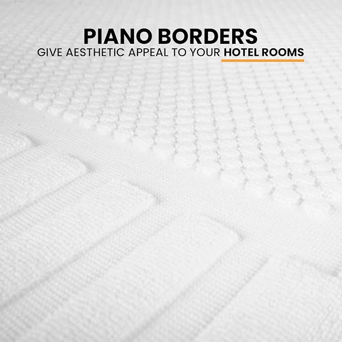 belem Luxury Bath Mats Bulk 22x34 – 60 Pack 100% Cotton White Bath Mat – Super Absorbent, Quick-Drying – Ultra Plush & Machine Washable – Ideal for Hotels & Spas - Image 4