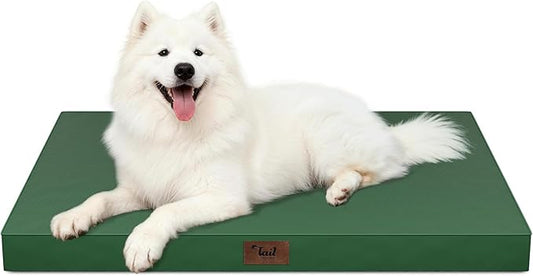 Large Waterproof Orthopedic Dog Bed with Egg Crate Foam | Fits 42x28 Crates, TPU Waterproof Layer, 1680D Washable Oxford Cover, Portable Handle, Indoor & Outdoor Use, Up to 80 lbs by TailStories